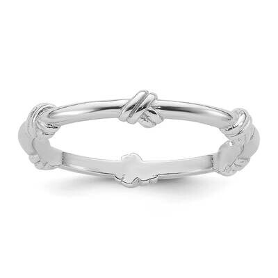 Knot Eternity Ring Sterling Silver Rhodium-Plated QR7511, MPN: QR7511,