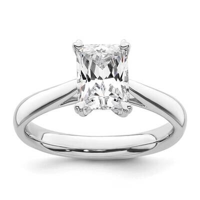 1.25 Carat 7.5X5.5mm 4-Prong Emerald-Cut Solitaire Engagement Ring Mounting 14k White Gold RM1964E-…