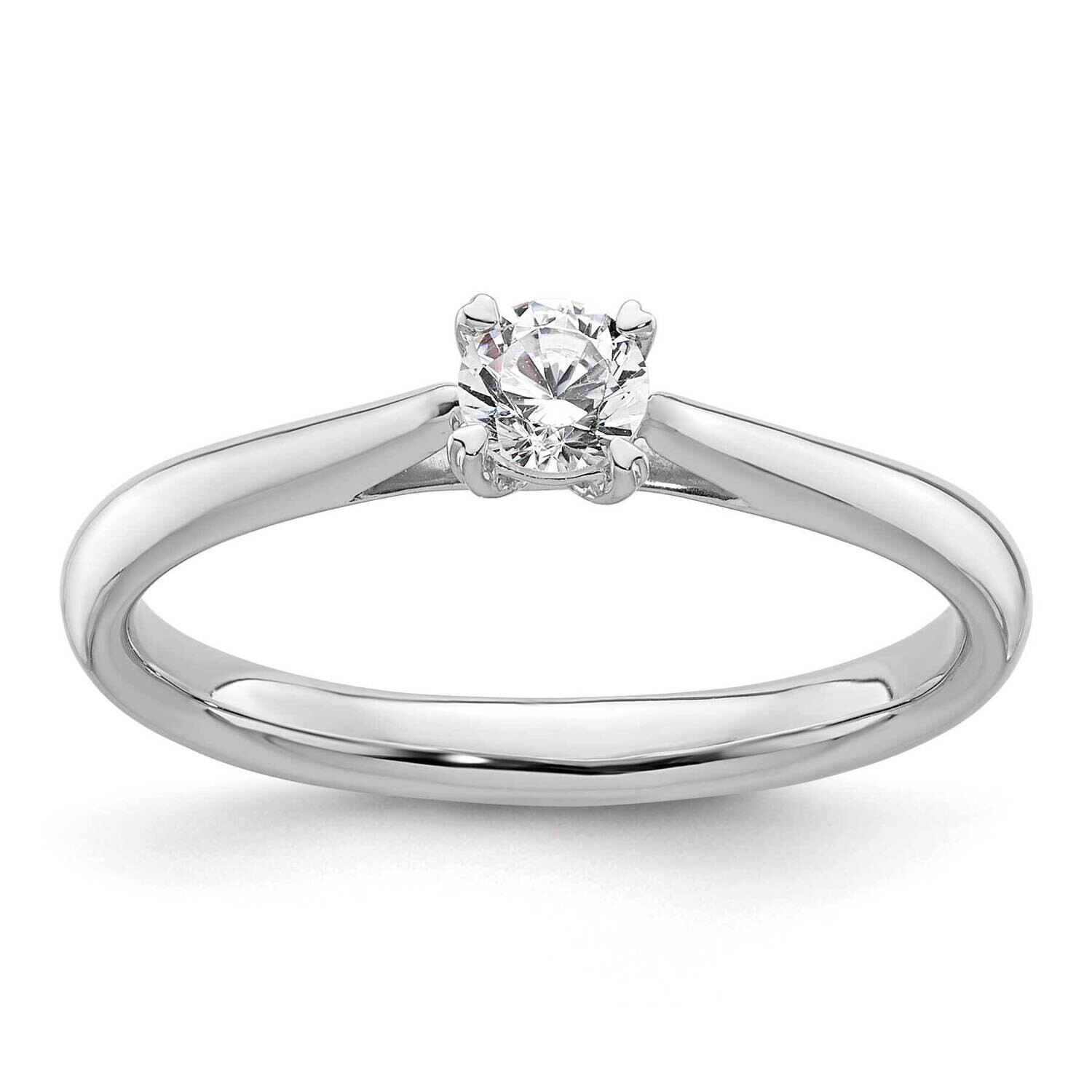 True Origin 1/4 Carat Diamond Vs/Si D E F Round Solitare Engagement Ring 14k White Gold RM1930E-025-WAA
