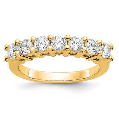 7-Stone Shared Prong Holds 7-3.3mm Round Diamond Band Ring Mounting 14k Gold RM3295B-105-YAA, MPN: …