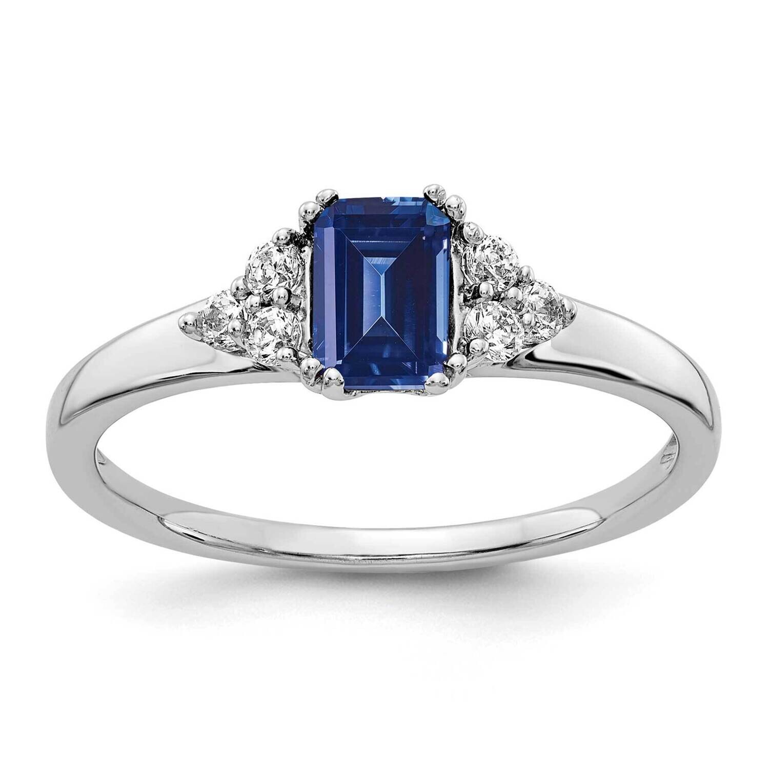 Diamond Created Sapphire Ring 14k White Gold RM5767-CSA-016-WAA, MPN: RM5767-CSA-016-WAA, 883957903…