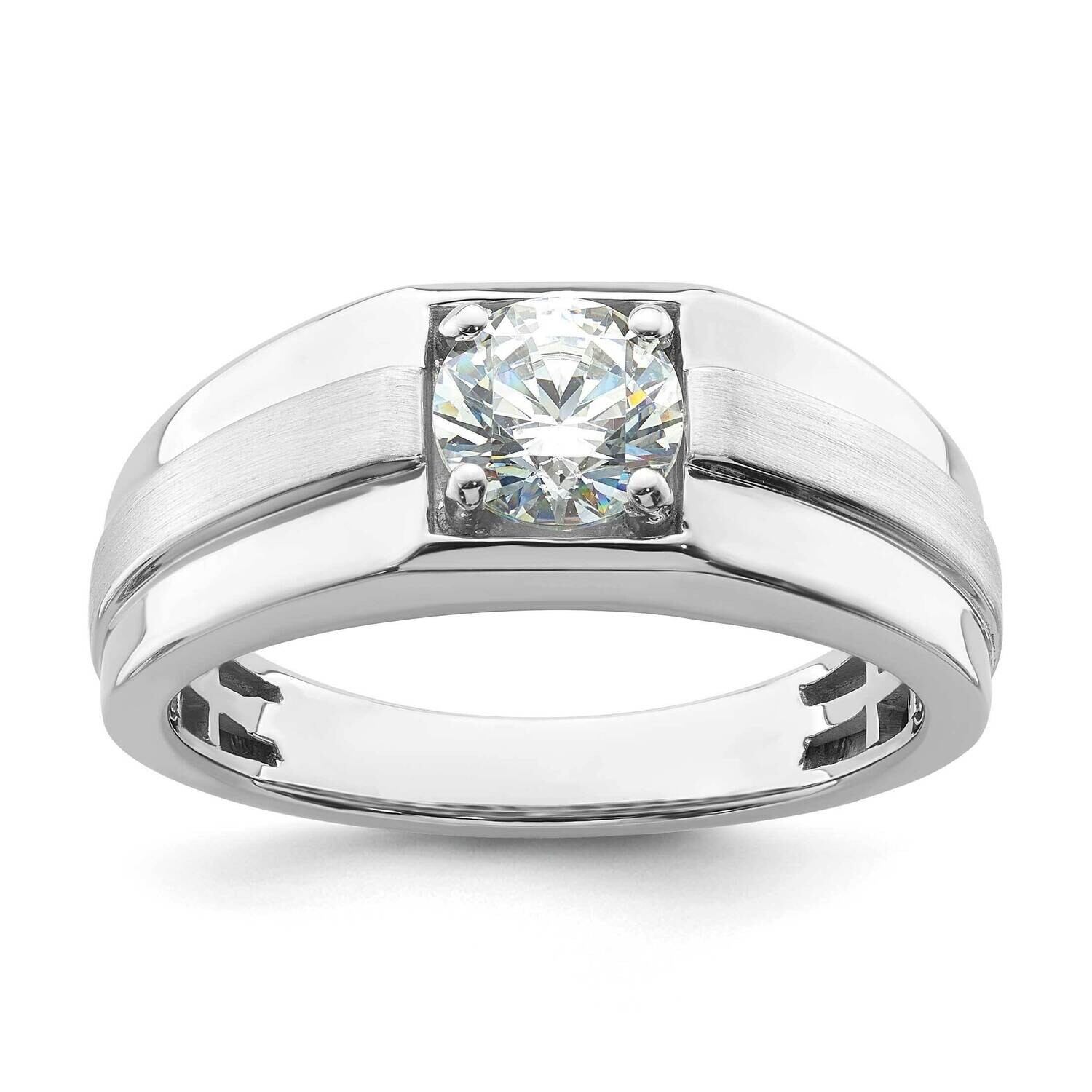 Satin &amp; Polished Men&#39;s Ring Mounting 14k White Gold RM8217-100-WAA, MPN: RM8217-100-WAA,