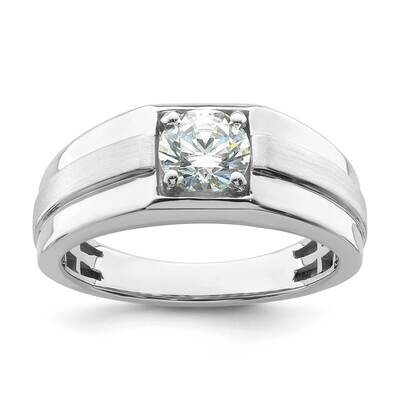 Satin &amp; Polished Men&#39;s Ring Mounting 14k White Gold RM8217-100-WAA, MPN: RM8217-100-WAA,
