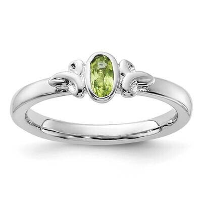 Stackable Expressions Peridot Ring Sterling Silver QSK1293, MPN: QSK1293,