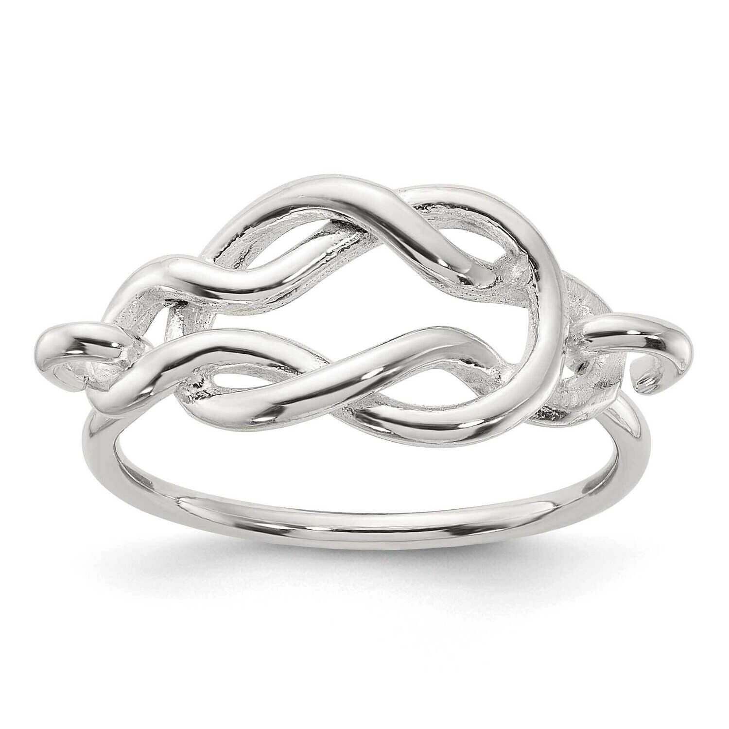 Double Fancy Knot Ring Sterling Silver Polished QR7521, MPN: QR7521,