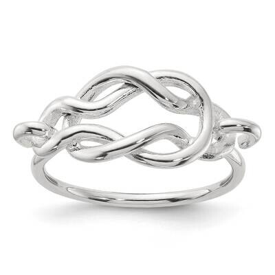 Double Fancy Knot Ring Sterling Silver Polished QR7521, MPN: QR7521,