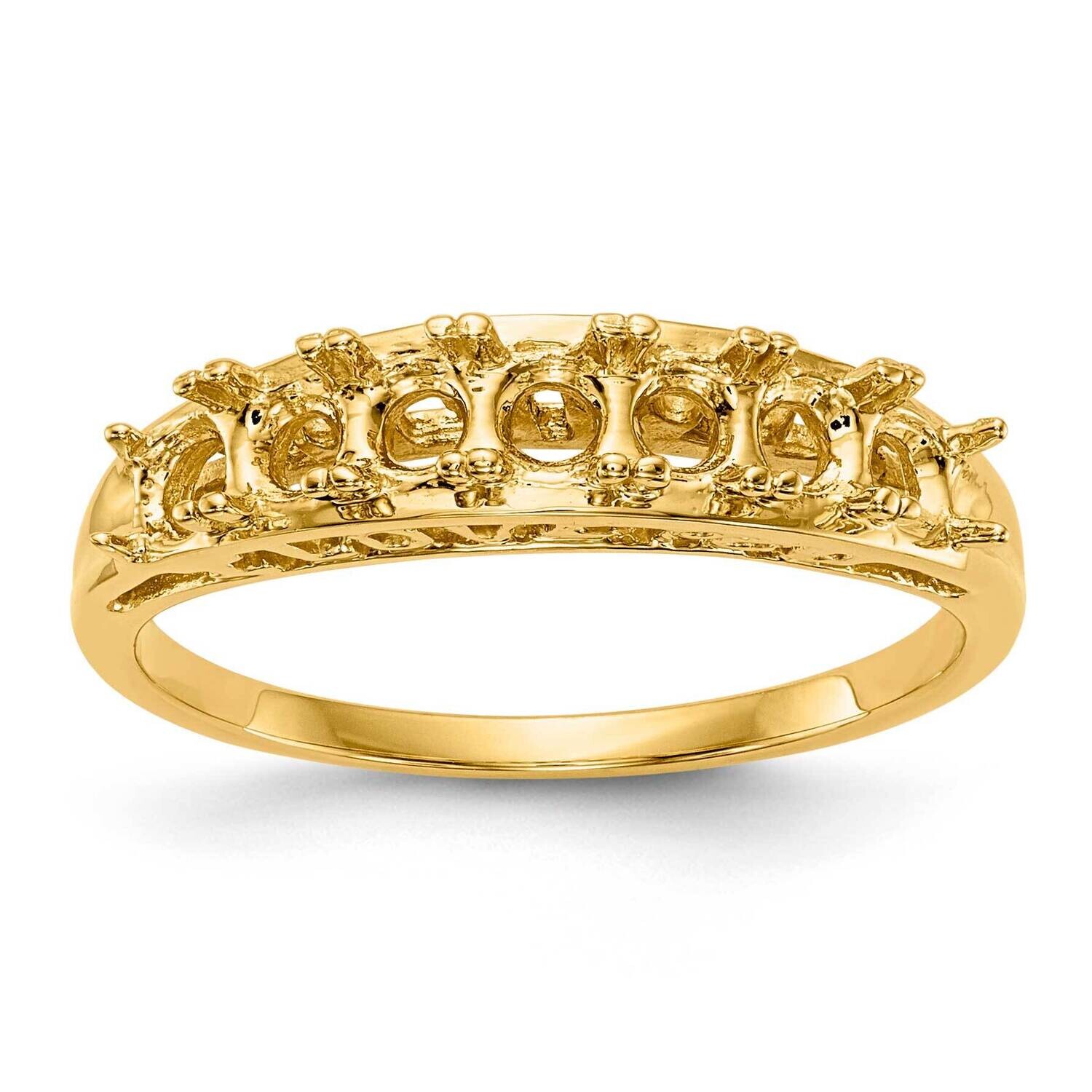 7-Stone Mothers Ring Mounting 14k Polished Gold XMR22-7