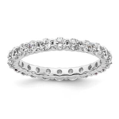 Polished Shared Prong 2 Carat Diamond Complete Eternity Band 14k White Gold ET0001-200-8W4, MPN: ET…