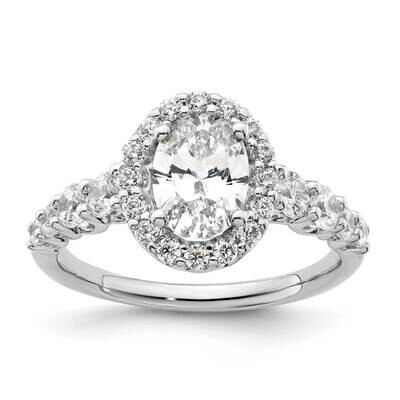 Diamond Semi-Mount Halo Engagement Ring 14k White Gold RM9252E-100-WAA, MPN: RM9252E-100-WAA,