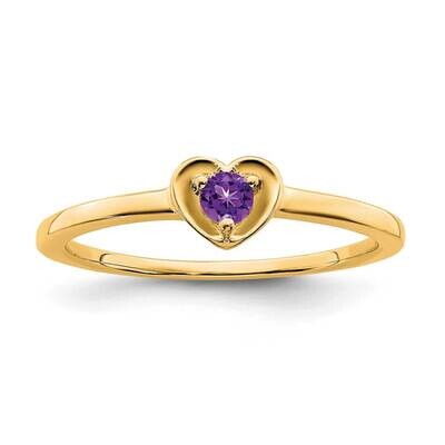 Amethyst Heart Ring 10k Gold RM7397-AM-1Y, MPN: RM7397-AM-1Y,