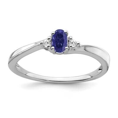 Created Sapphire Diamond Ring 14k White Gold RM7405-CSA-004-WA, MPN: RM7405-CSA-004-WA,