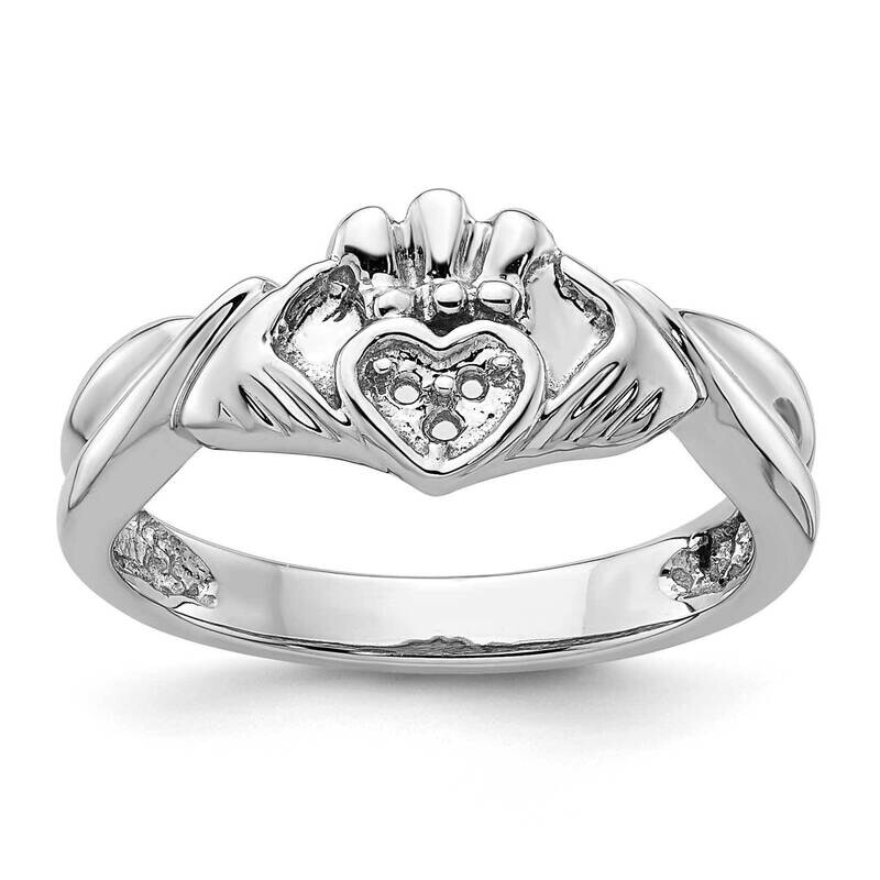 Claddagh Ring Mounting 14k White Gold RM5355-003-W