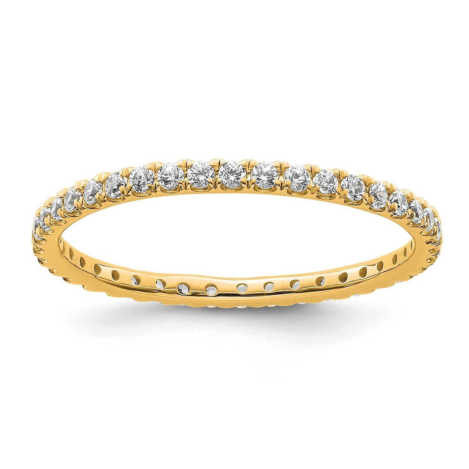 U-Shared Prong 1/2 Carat Diamond Complete Eternity Band 14k Polished Gold ET0005-050-8Y4, MPN: ET00…