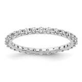 Polished Size 8 Shared Prong 1 Carat Diamond Complete Eternity Band 14k White Gold ET0001-100-8W4, …