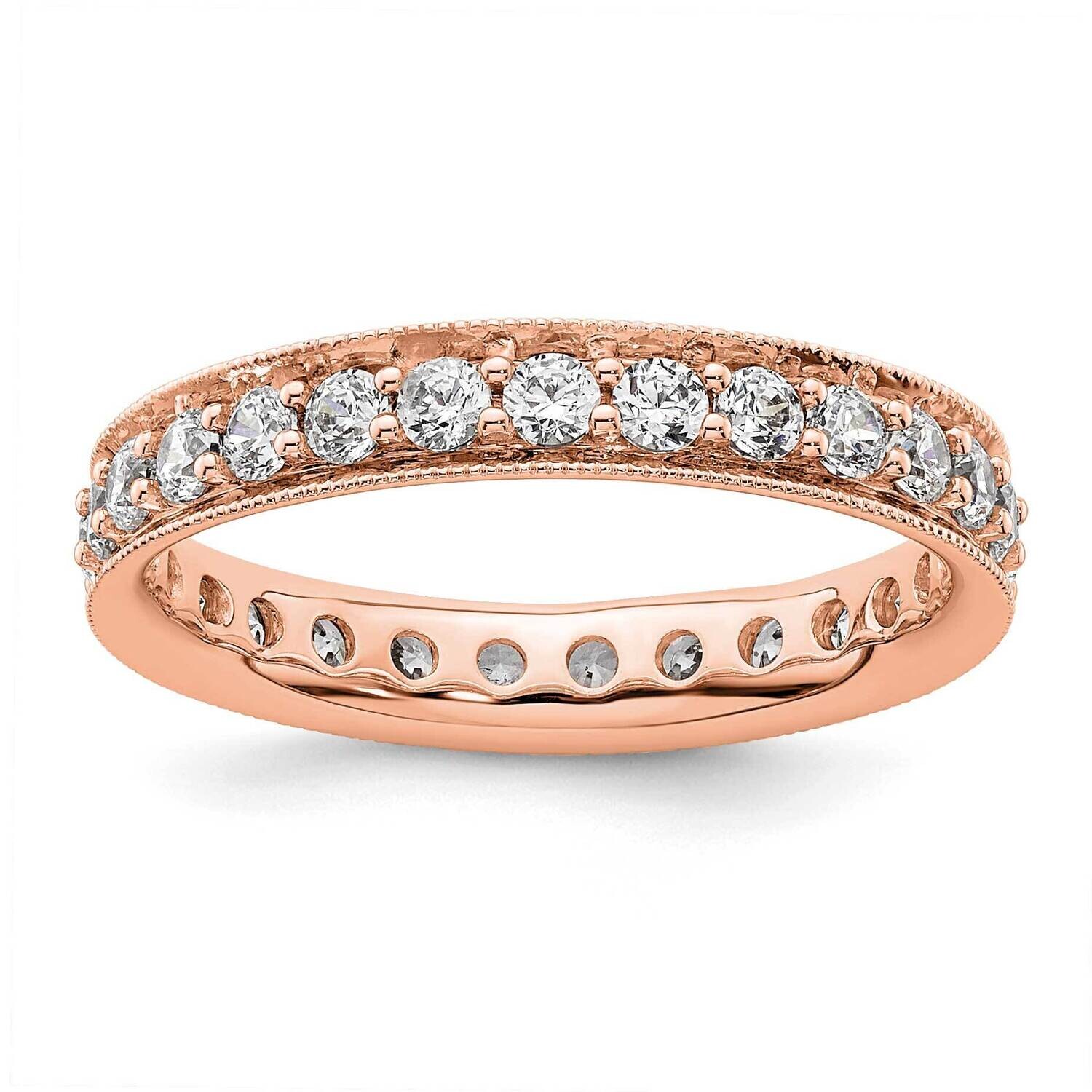 Polished Vintage 1 Carat Diamond Complete Eternity Band 14k Rose Gold ET0002-100-6R4, MPN: ET0002-1…
