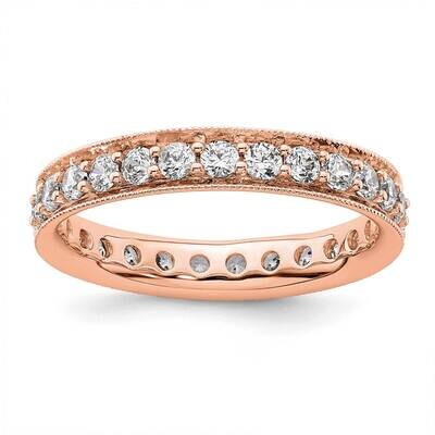 Polished Vintage 1 Carat Diamond Complete Eternity Band 14k Rose Gold ET0002-100-6R4, MPN: ET0002-1…