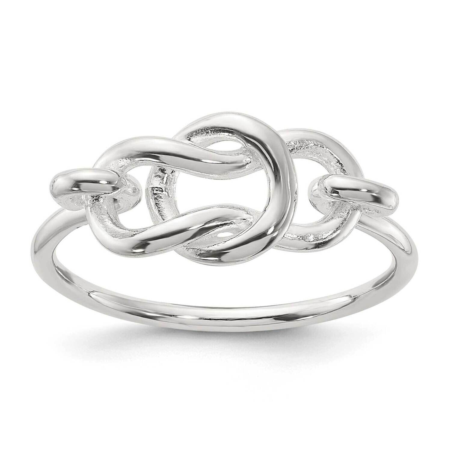 Fancy Knot Ring Sterling Silver Polished QR7522, MPN: QR7522,