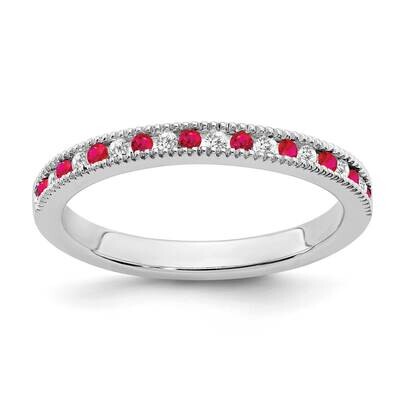 Ruby Diamond Band 14k White Gold RM7245-RU-011-WA, MPN: RM7245-RU-011-WA, 191101826542