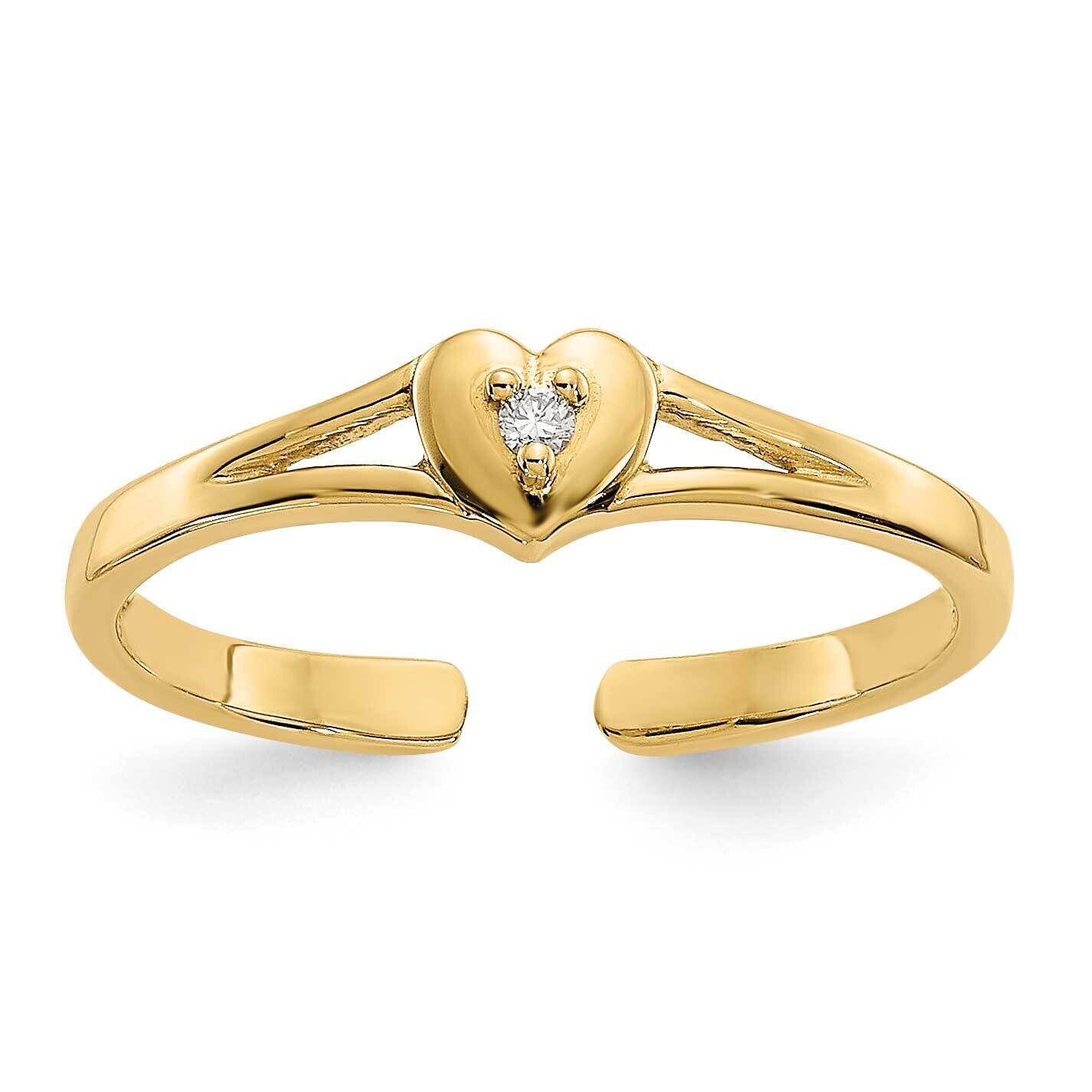 .01Ct Diamond Heart Toe Ring 10k Gold RM5652-001-1YA, MPN: RM5652-001-1YA,