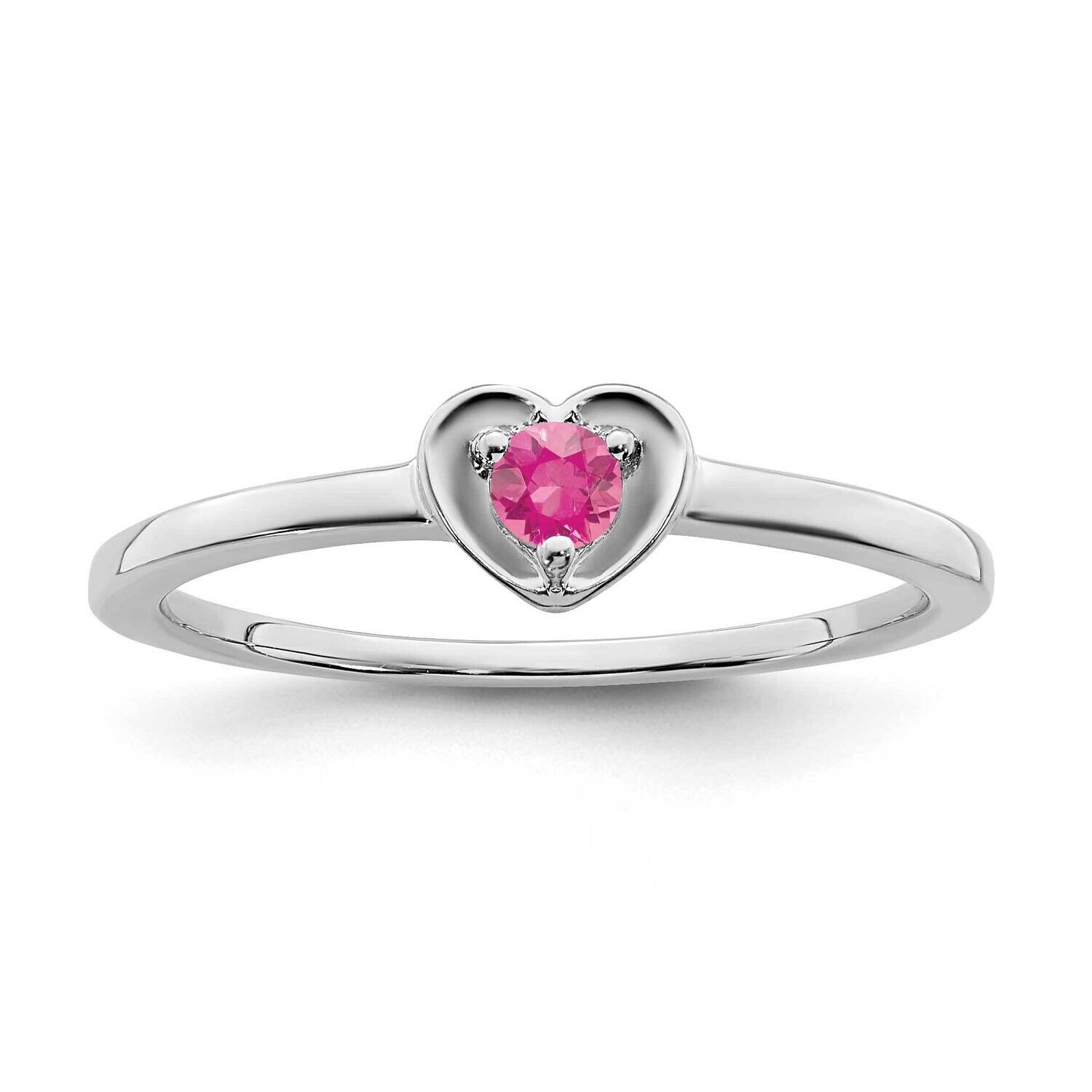 Pink Tourmaline Heart Ring 10k White Gold RM7397-PT-1W, MPN: RM7397-PT-1W, 191101662980