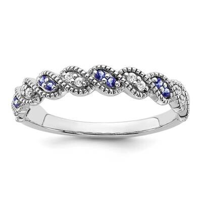 Tanzanite Diamond Twist Band 14k White Gold RM6050-TZ-008-WA, MPN: RM6050-TZ-008-WA, 191101814662