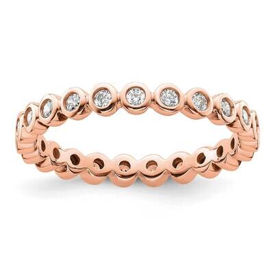 Polished Bezel-Set 1/2 Carat Diamond Complete Eternity Band 14k Rose Gold ET0011-050-9R4, MPN: ET00…