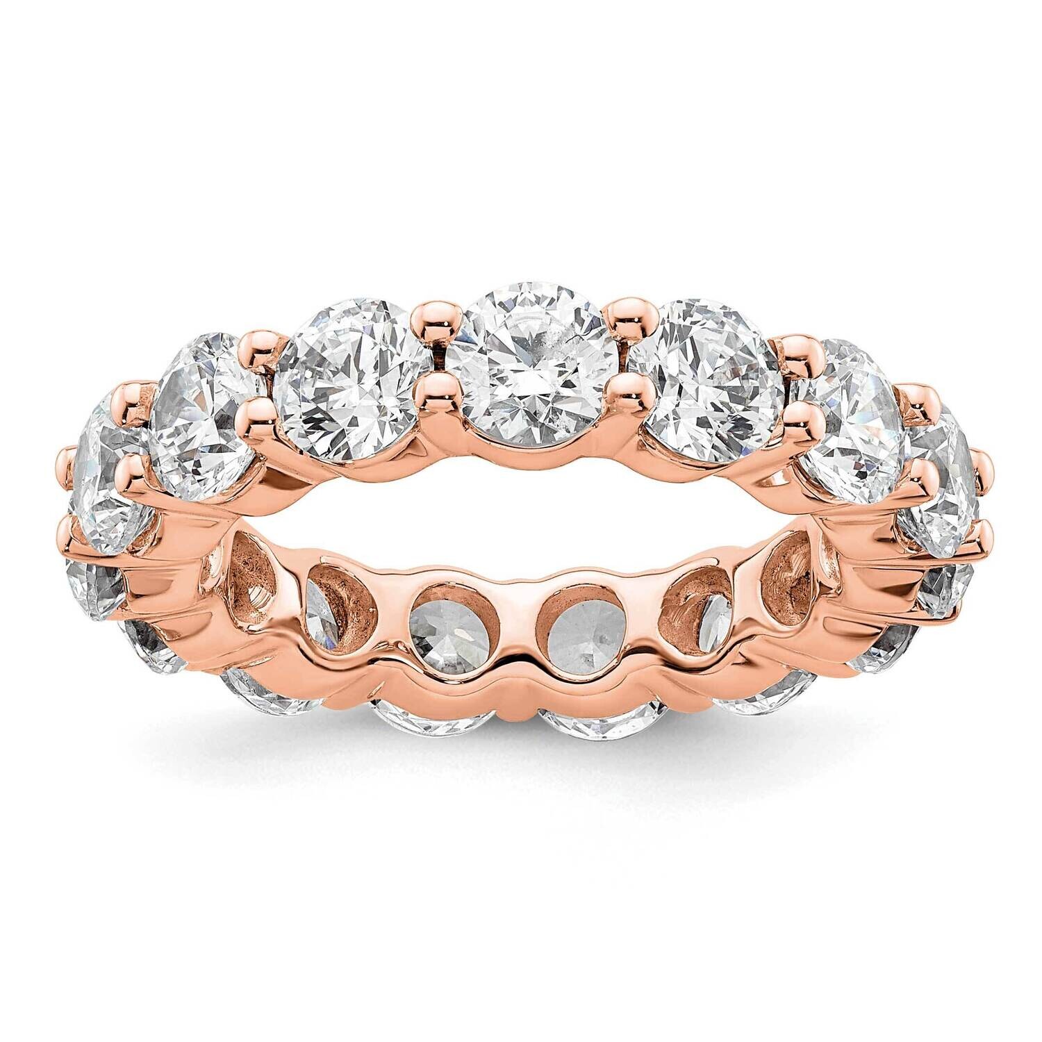 Polished Shared Prong 4 Carat Diamond Complete Eternity Band 14k Rose Gold ET0001-400-5R4, MPN: ET0…