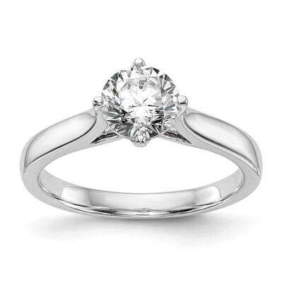 1 Carat 6.50 mm 4-Prong Round Solitaire Engagement Ring Mounting 14k White Gold RM1938E-100-CWAA, M…