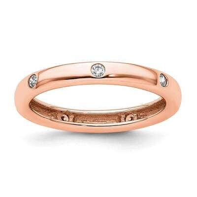Polished Bezel-Set 1/10 Carat Diamond Complete Eternity Band 14k Rose Gold ET0008-010-4R4, MPN: ET0…