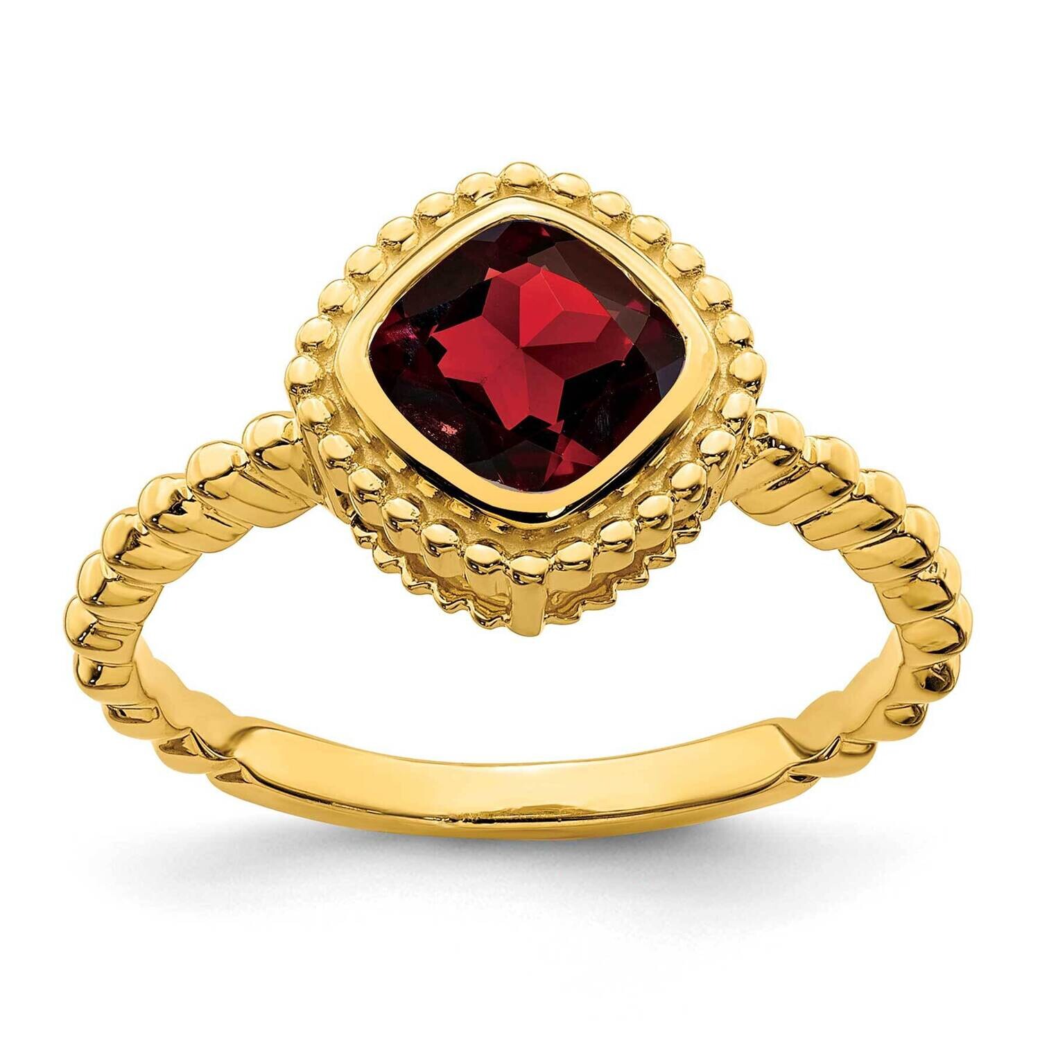 Cushion Garnet Ring 14k Gold RM7201-GA-Y, MPN: RM7201-GA-Y, 191101823091