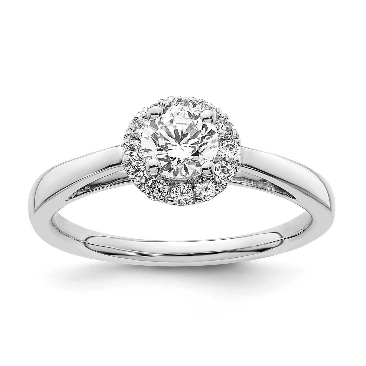 Eternal Promise Diamond Halo Complete Ring 14k White Gold RM2038E-050-WAA, MPN: RM2038E-050-WAA, 88…