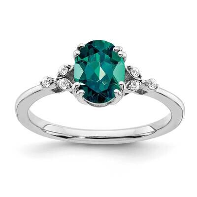 Created Alexandrite Diamond Ring Sterling Silver Rhodium-Plated RM6029-CA-006-SSA, MPN: RM6029-CA-0…