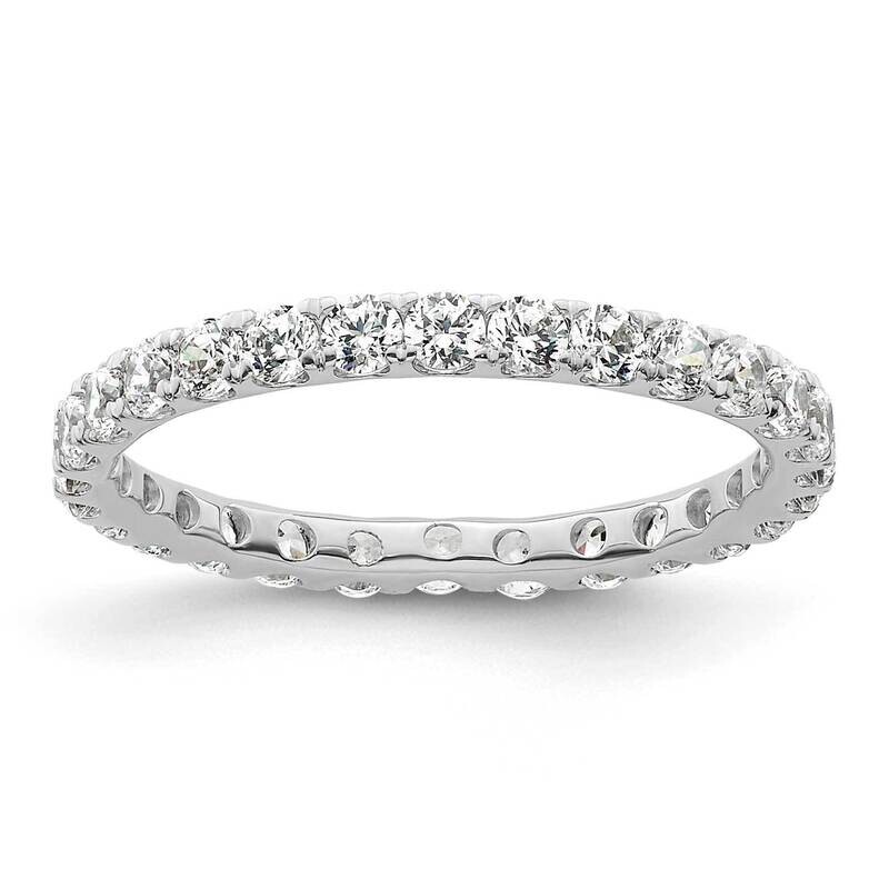 Polished U-Shared Prong 1 Carat Diamond Complete Eternity Band 14k White Gold ET0005-100-5W4, MPN: …