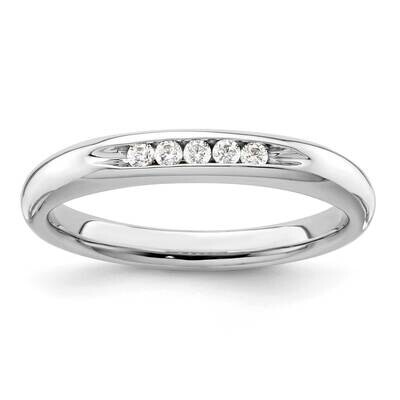5-Stone Holds 5-1.6mm Round Open Channel Band Ring Mounting 14k White Gold RM3282B-010-WAA, MPN: RM…