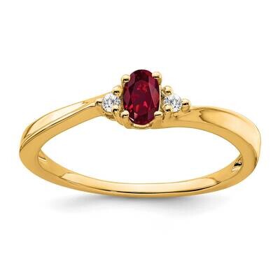 Created Ruby Diamond Ring 14k Gold RM7405-CRU-004-YA, MPN: RM7405-CRU-004-YA,