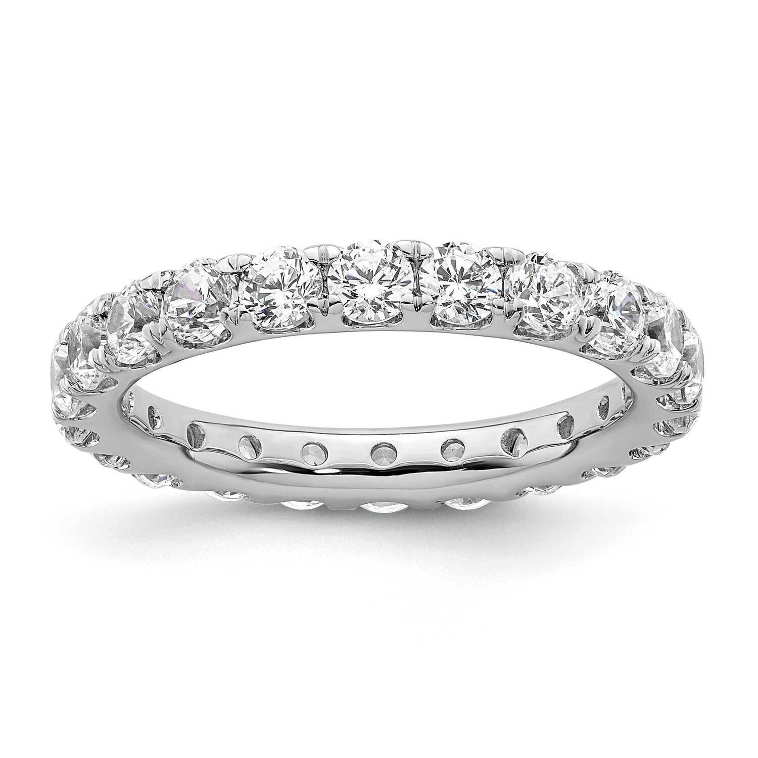 Polished U-Shared Prong 2 Carat Diamond Complete Eternity Band 14k White Gold ET0005-200-6W4, MPN: …