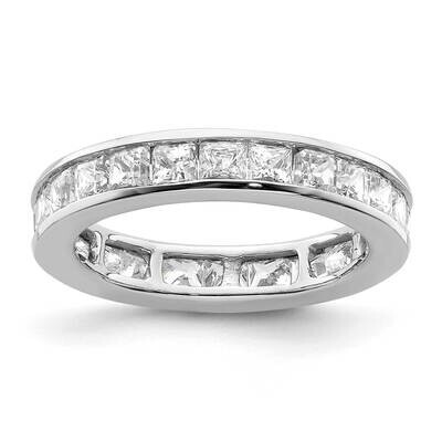Polished Channel-Set 2 Carat Princess Diamond Complete Eternity Band 14k White Gold ET0010-200-5W4,…