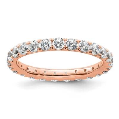 Polished U-Shared Prong 2 Carat Diamond Complete Eternity Band 14k Rose Gold ET0005-200-9R4, MPN: E…