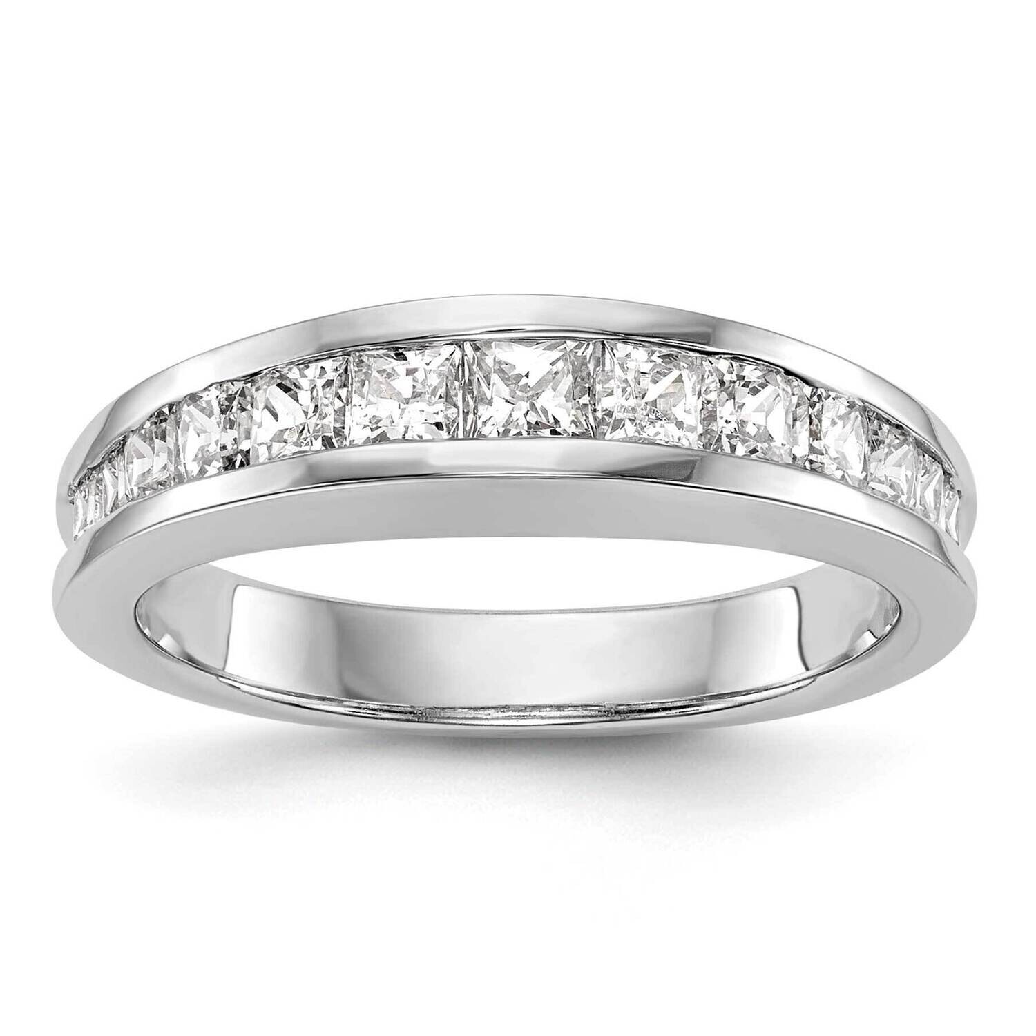 Princess Channel Wedding Band Ring Mounting 14k White Gold RM2689B-115-CWAA