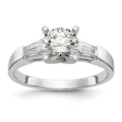 3-Stone Peg Set Center Engagement Ring Mounting 14k White Gold RM3016E-P_027-CWAA, MPN: RM3016E-P_0…