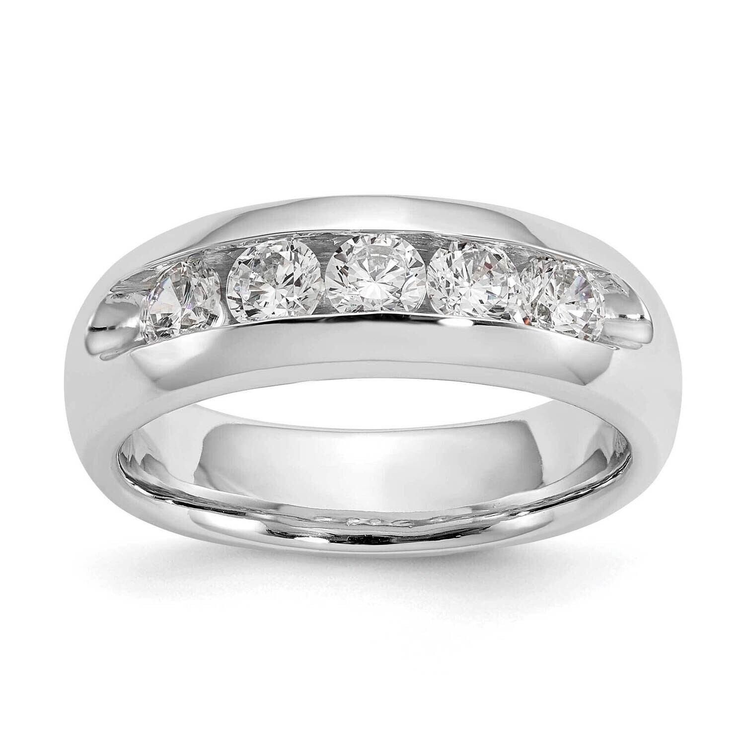 5-Stone Holds 5-3.4mm Round Open Channel Band Ring Mounting 14k White Gold RM3282B-075-WAA, MPN: RM…