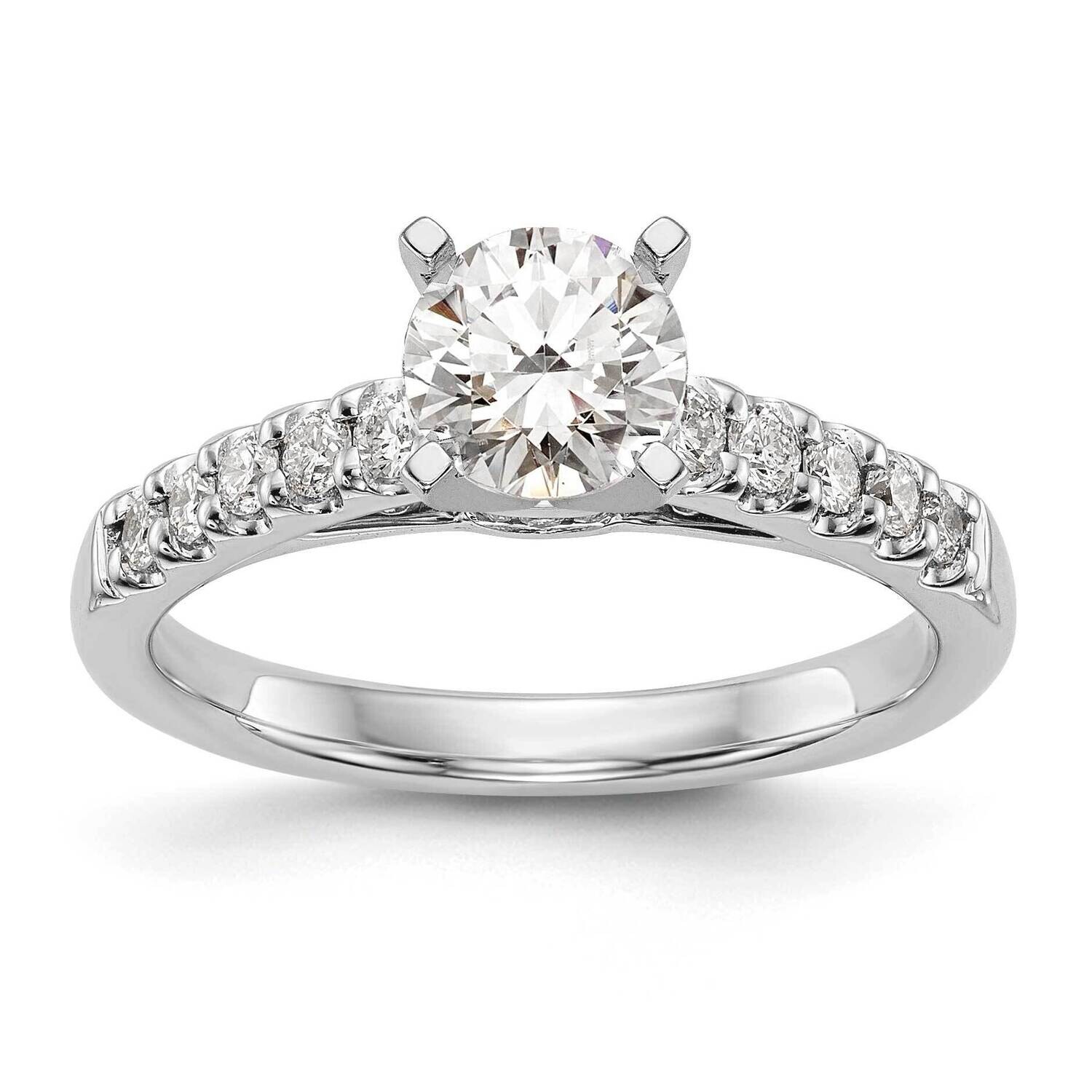 Diamond Peg Set Semi-Mount Engagement Ring 14k White Gold RM2781E-033-WAA, MPN: RM2781E-033-WAA,
