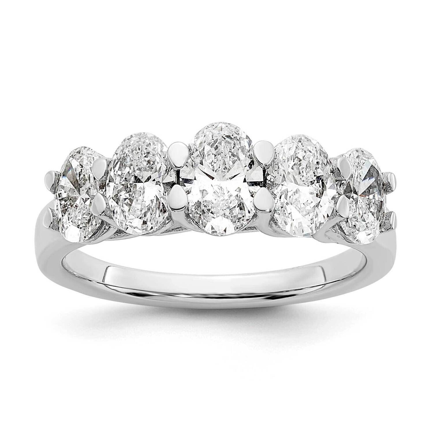 2Ctw Vs/Si D E F Diamond 5 Stone Graduated Oval Ring 14k White Gold RM8270-200-7WAA, MPN: RM8270-20…