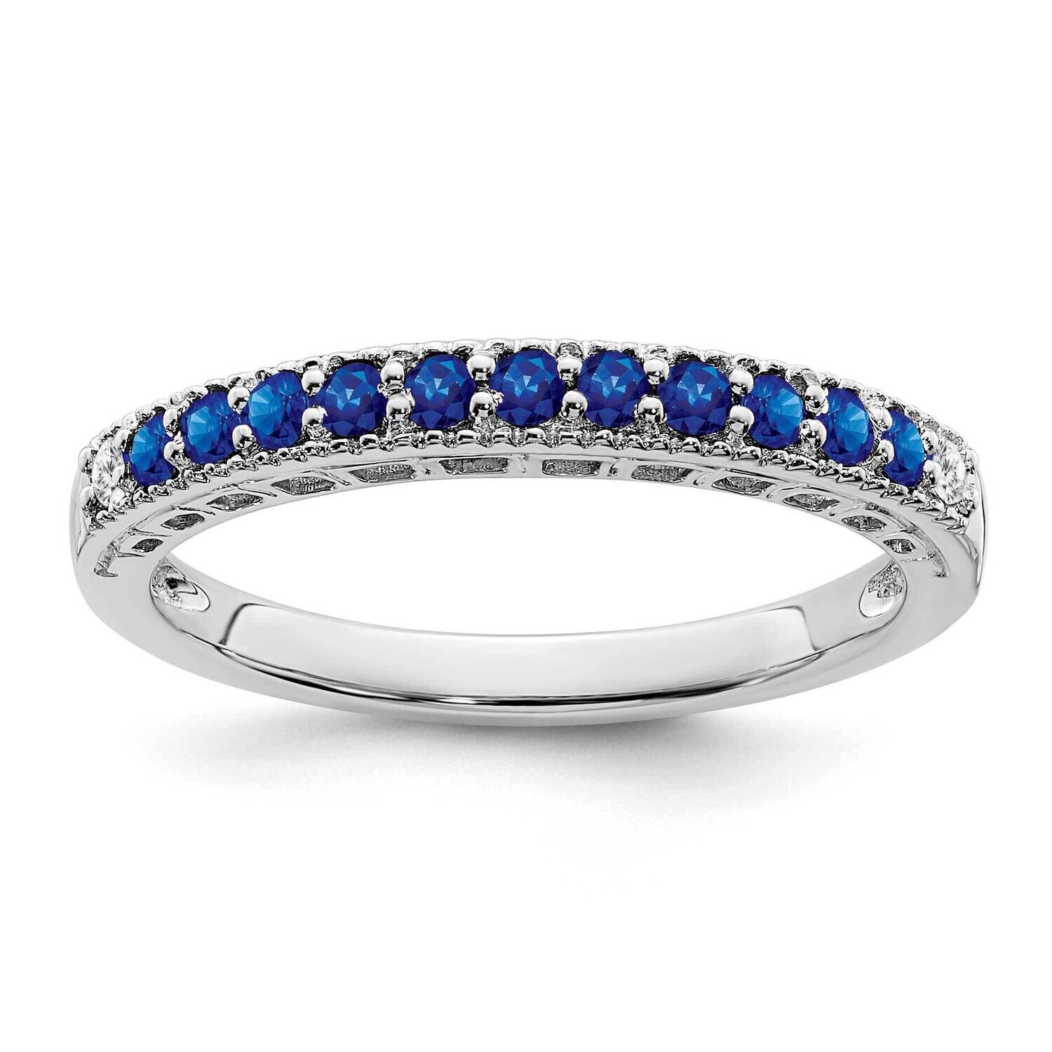Sapphire Diamond Band 14k White Gold RM7244-SA-004-WA, MPN: RM7244-SA-004-WA, 191101826450