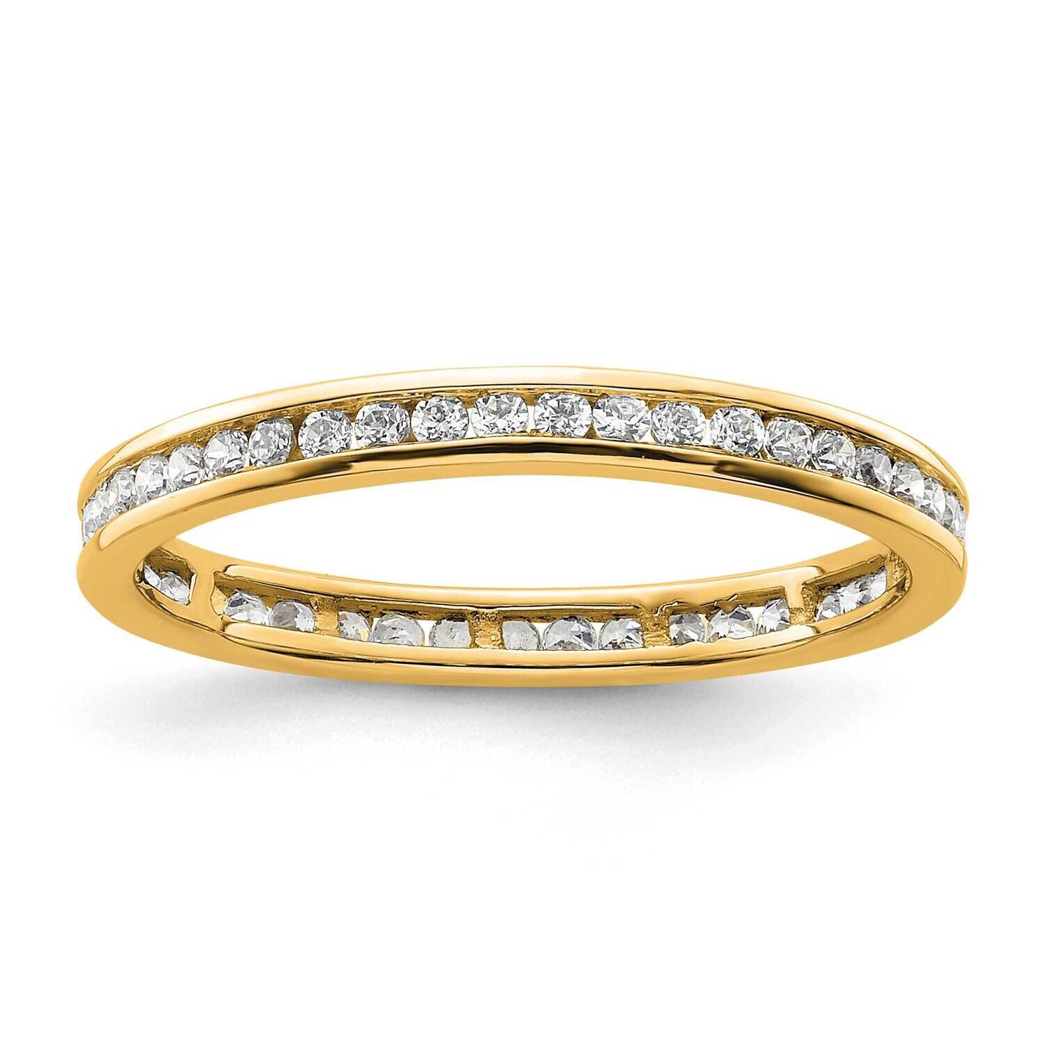 Channel-Set 1/2 Carat Diamond Complete Eternity Band 14k Polished Gold ET0009-050-9Y4, MPN: ET0009-…