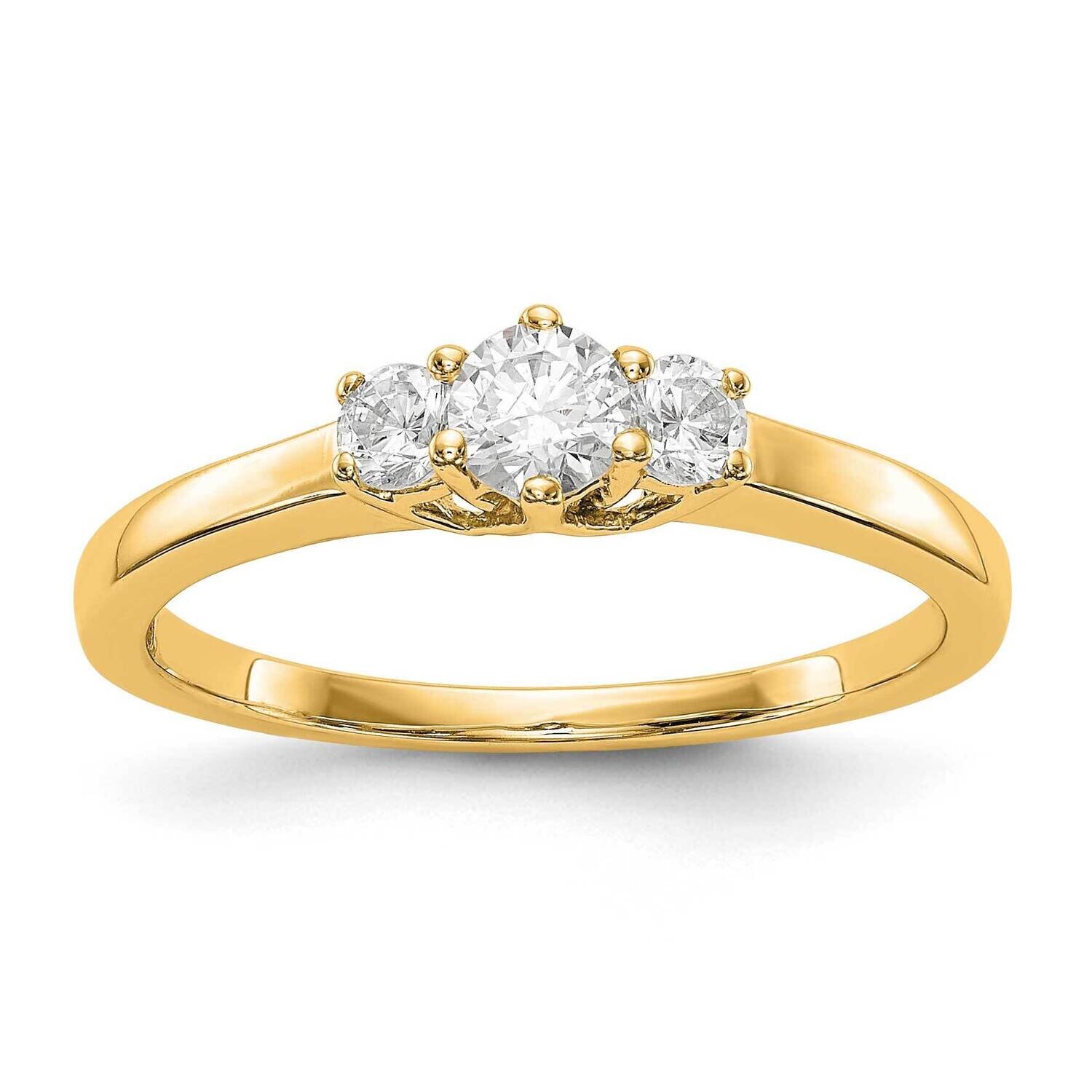 3-Stone Diamond Engagement Ring Mounting 14k Gold RM2949E-025_020-YAA, MPN: RM2949E-025_020-YAA,