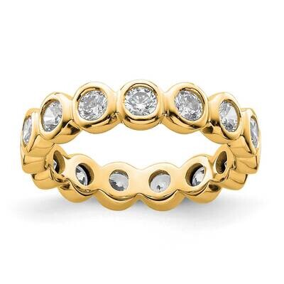 Bezel-Set 1 Carat Diamond Complete Eternity Band 14k Polished Gold ET0011-100-4Y4, MPN: ET0011-100-…