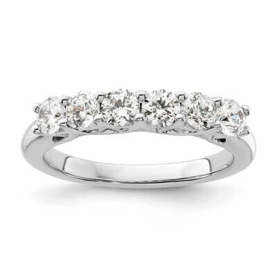 6-Stone Shared Prong Holds 6-3.5mm Round Diamond Band Ring Mounting 14k White Gold RM3185B-100-WAA,…