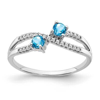 Two-Stone Blue Topaz Diamond Ring 14k White Gold RM3593-BT-009-WA, MPN: RM3593-BT-009-WA, 886774526…