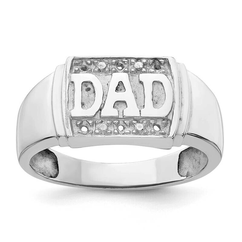 Mens Dad Ring Mounting 14k White Gold RM5847-004-W